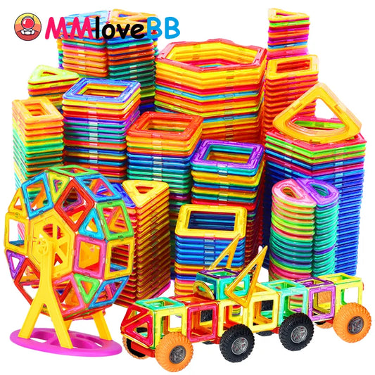 Magnets Toys for Kids Big Size Plus Magnetic Blocks for Children Designer Constructor Set Toys for Boys Building Blocks