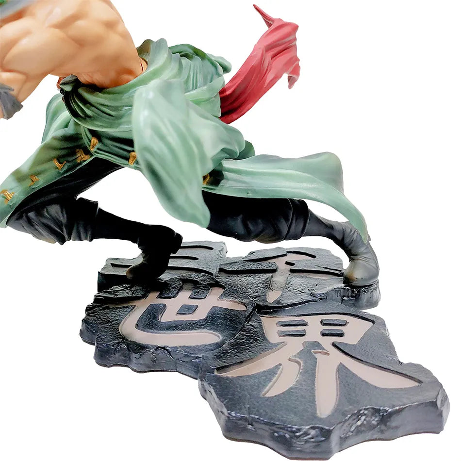 18CM One Piece Luffy Figure Roronoa Zoro Three-Blade Sa-Maximum Manga Anime Statue PVC Action Collection Model Toys For Children